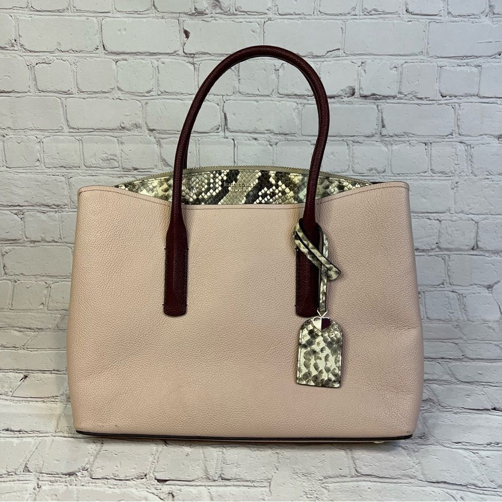 Kate Spade New York MARGAUX EMBOSSED SNAKE MEDIUM SATCHEL